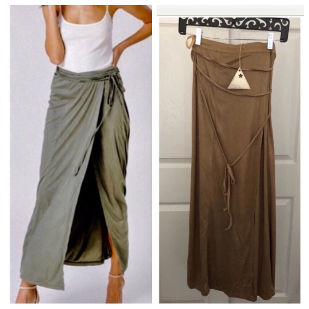 •Closeout•Suede Wrap Skirt
